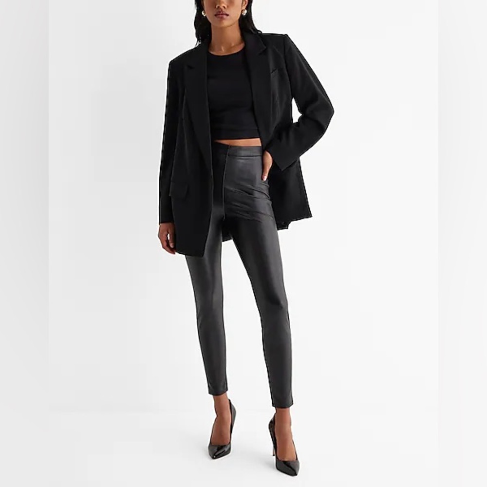 Express High Waist Faux Leather Leggings Size SP Final Price